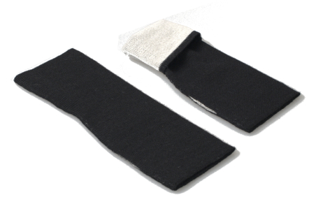 HechoNPeru - wrist warmer - fair trade from Peru - outside black inside white
