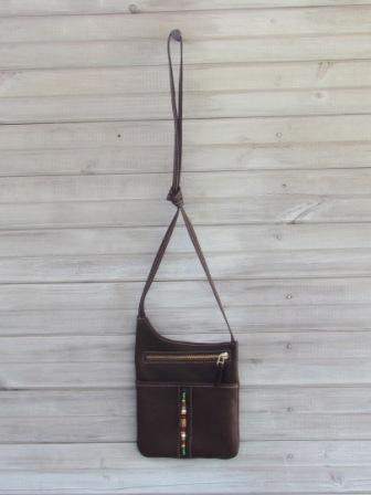 Brown Crossbody Passport Bag