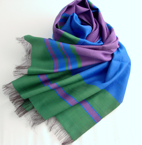 pure silk - handmade scarf - from women's cooperative in Afghanistan