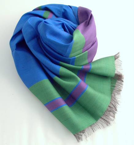 pure silk - handmade scarf - from women's cooperative in Afghanistan