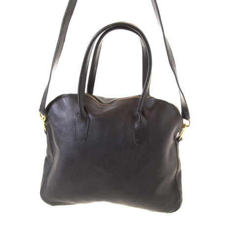Black handbag with a strap 