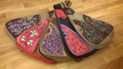 Nasreen Sheikh - Local Women's Handicrafts - Nepal - hand-embroidered backpacks