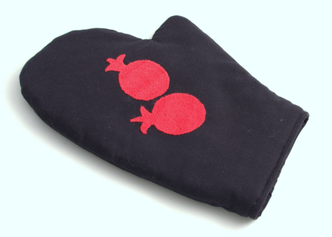 oven glove - handmade in women's cooperative - Tajikistan - embroidered - Gundara