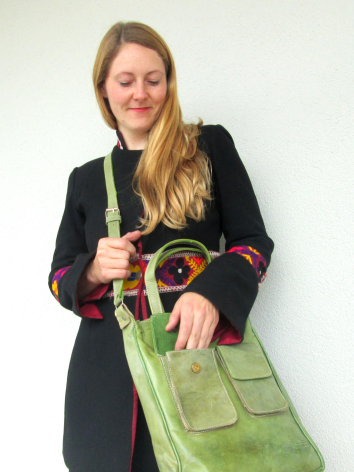 sac vintage vert