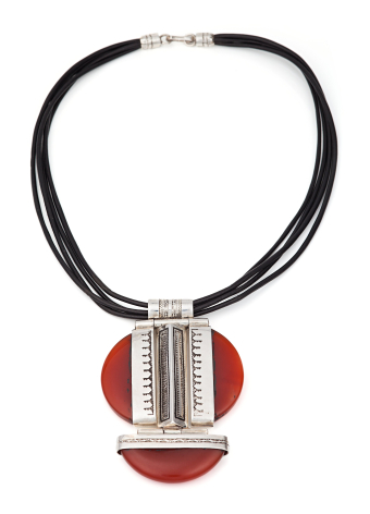nice agate and silver pendant