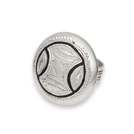 bague argent et ébène faite au Niger