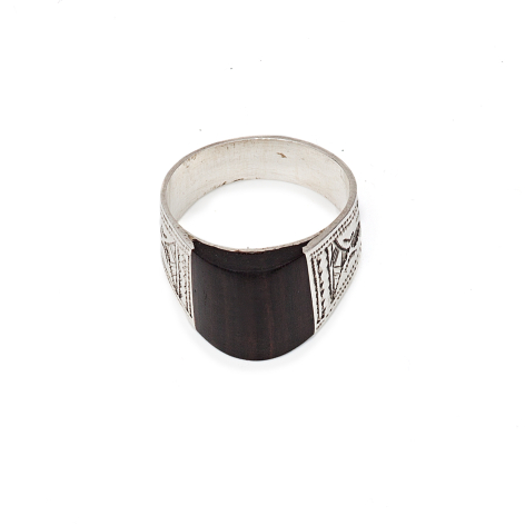 bague ebene et argent du Niger