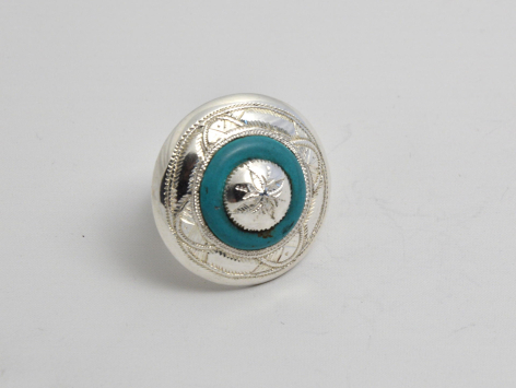 grosse bague taglelet argent turquoise