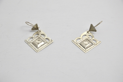 Boucles d'Oreille en Argent Traditionelles Touareg