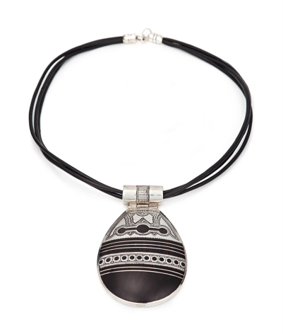 Collier Tekiket - Argent et Ebene Touareg