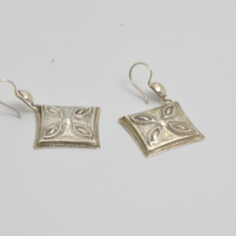 Gundara - Tuareg silver earrings - handmade - pure silver - fairtrade