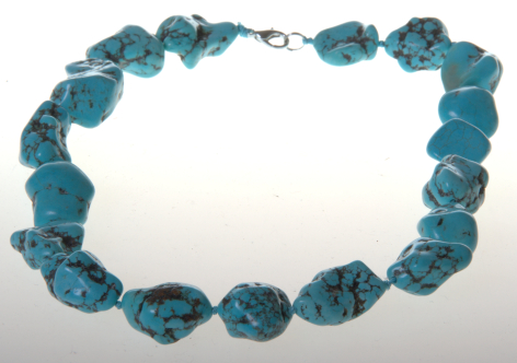 Beautiful Necklace from Tajikistan with Natural Turquoises