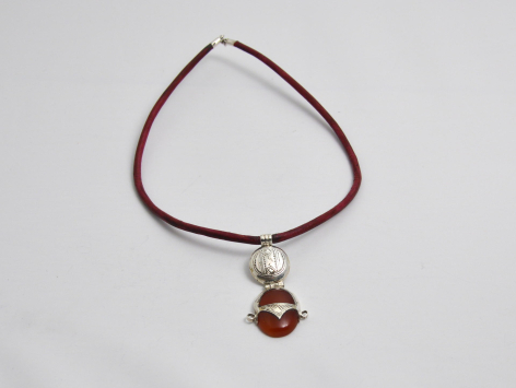 pendentif agate et argent
