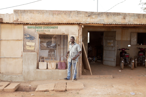 At the leather manufacture