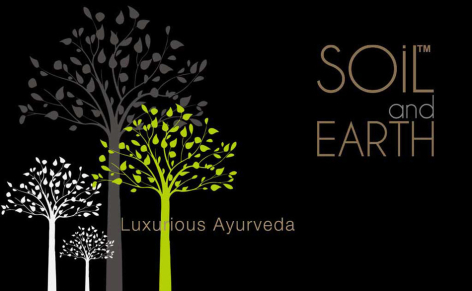 luxurious ayurveda products with soil and earth