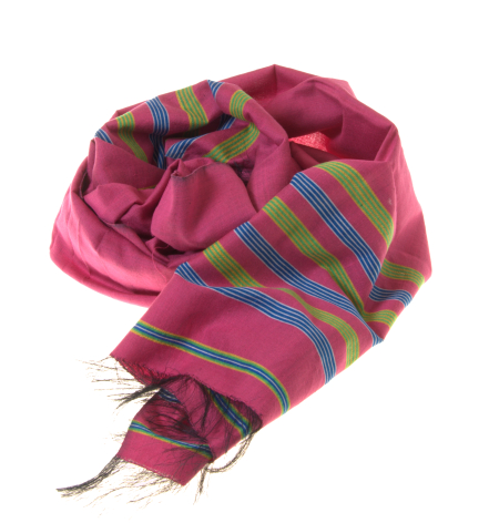 Pink Colour Handmade Silk-Cotton Scarf