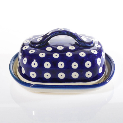 classical Boleslawiec pattern in cobalt blue