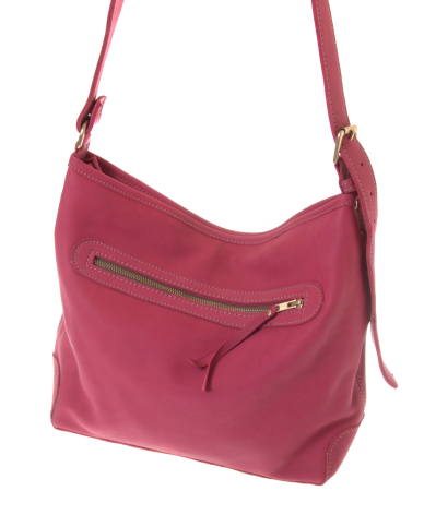 Zamshopper red colour fair trade leather bag